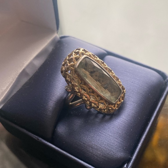 Silver 925 ring custom made lucky clover 4 leaves style .size 6 - Picture 4 of 10